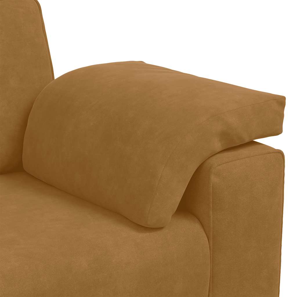 Zweisitzer-Sofa Braun 160x77x82 cm Samt