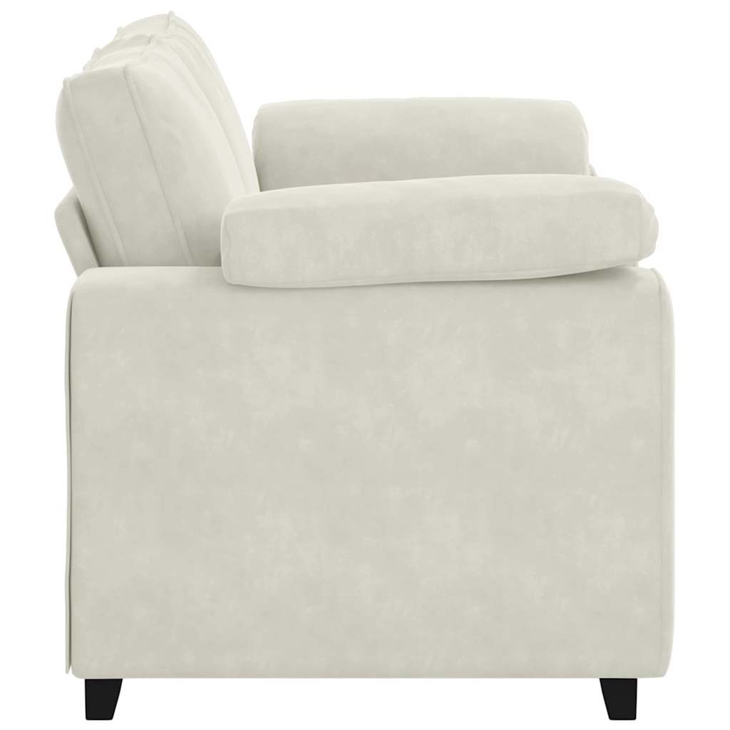 Zweisitzer-Sofa Creme 160x77x82 cm Samt