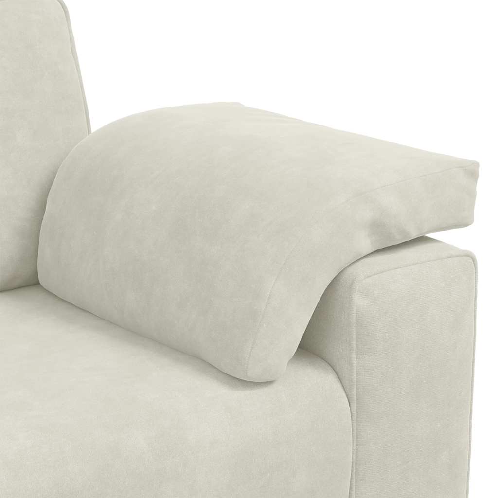 Zweisitzer-Sofa Creme 160x77x82 cm Samt