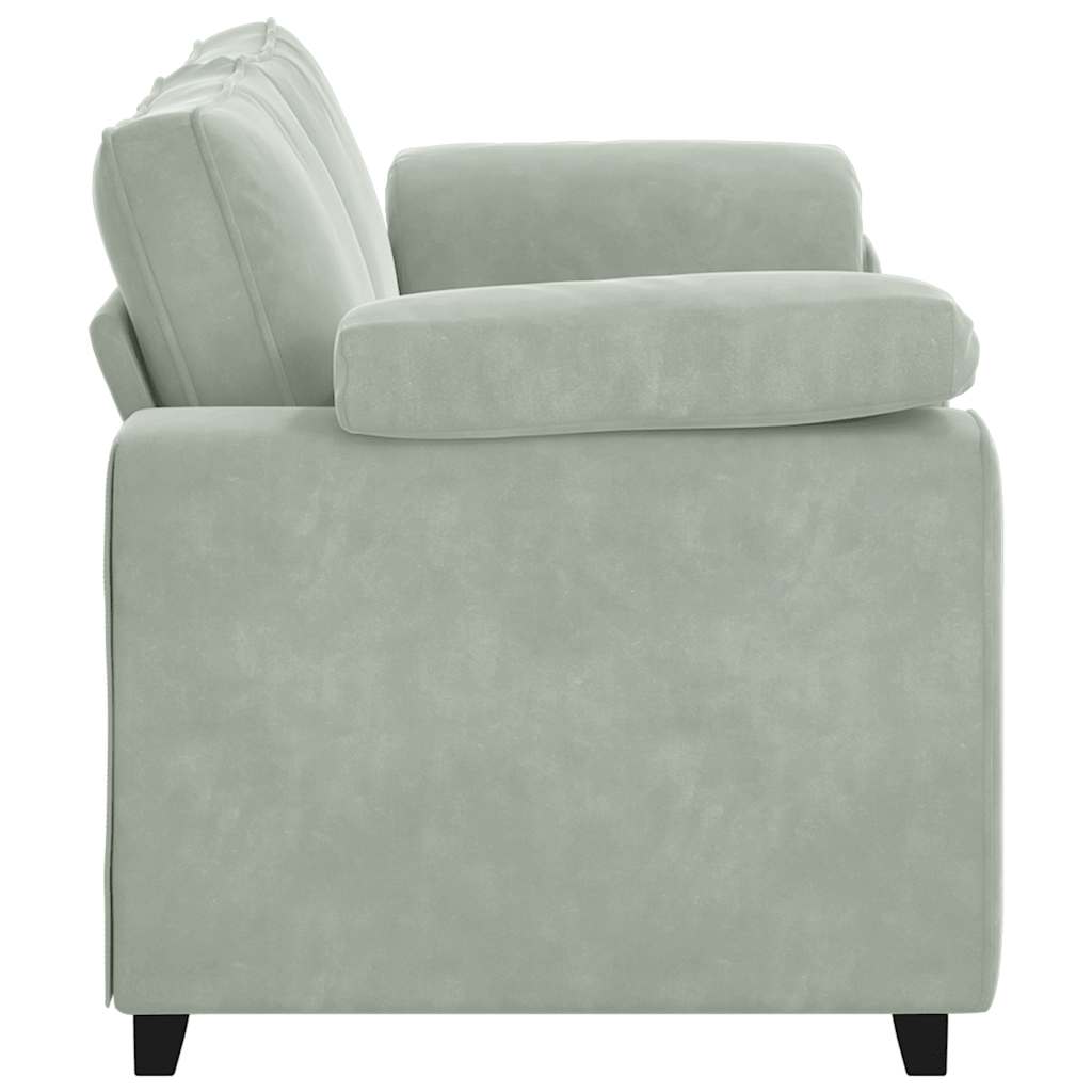 Zweisitzer-Sofa Hellgrau 180x77x82 cm Samt