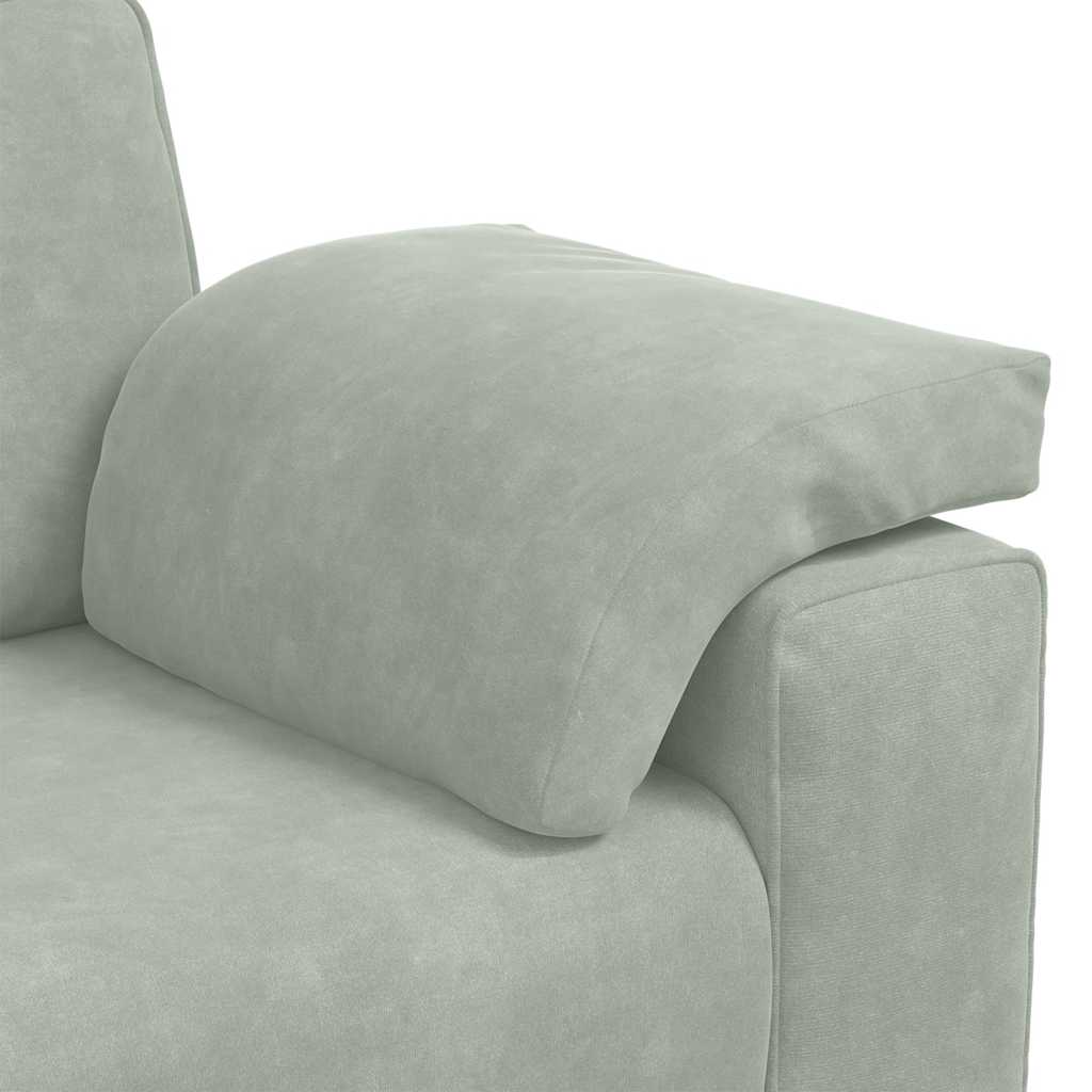 Zweisitzer-Sofa Hellgrau 180x77x82 cm Samt