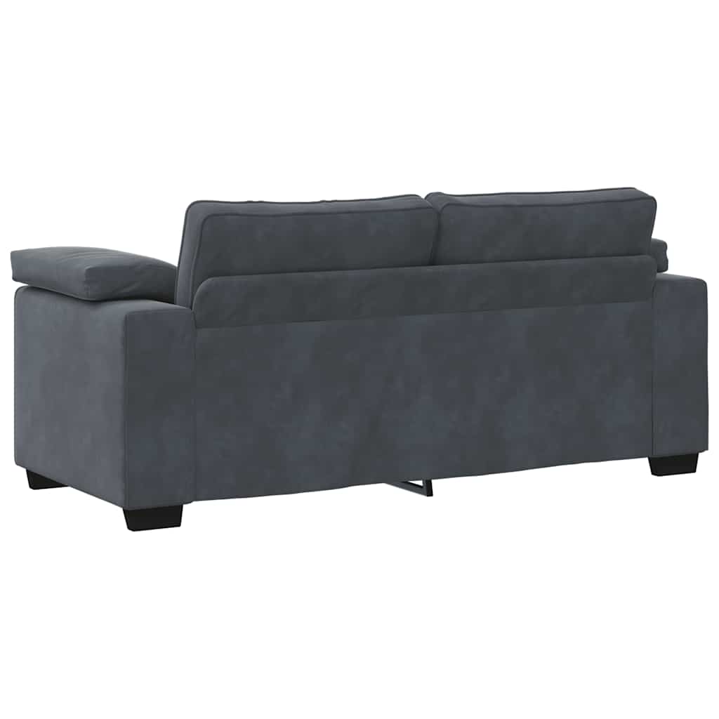 Zweisitzer-Sofa Dunkelgrau 180x77x82 cm Samt