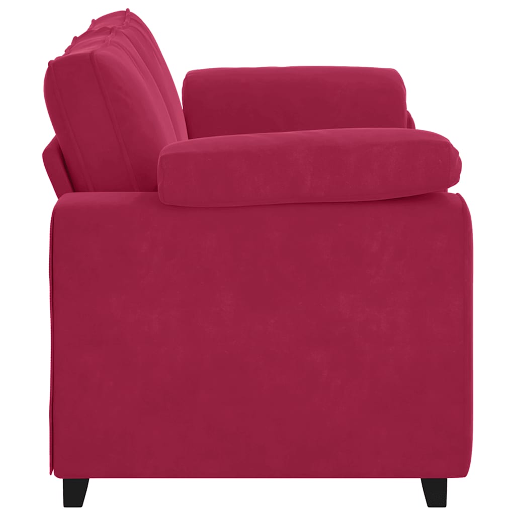 Zweisitzer-Sofa Weinrot 180x77x82 cm Samt