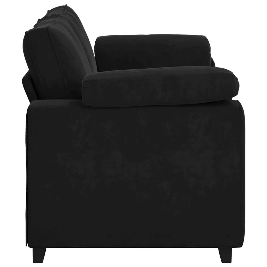 Zweisitzer-Sofa Schwarz 180x77x82 cm Samt