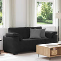 Zweisitzer-Sofa Schwarz 180x77x82 cm Samt