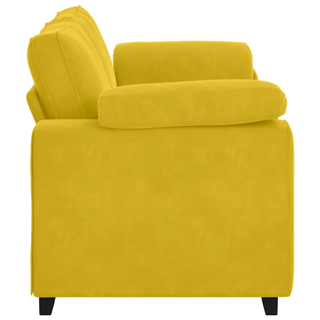 Zweisitzer-Sofa Gelb 180x77x82 cm Samt