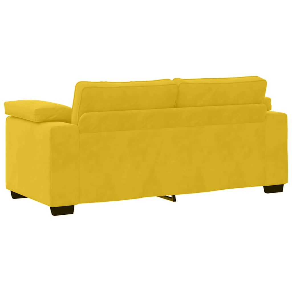 Zweisitzer-Sofa Gelb 180x77x82 cm Samt