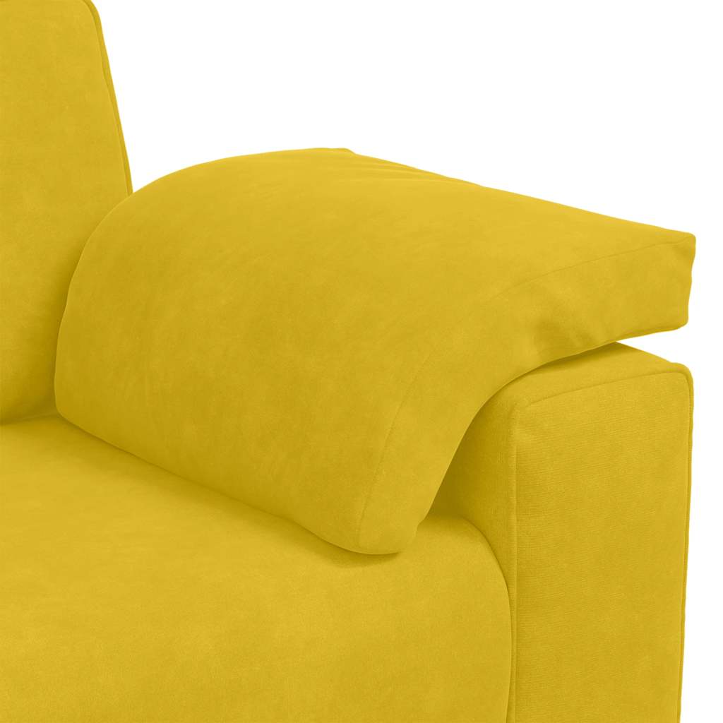 Zweisitzer-Sofa Gelb 180x77x82 cm Samt