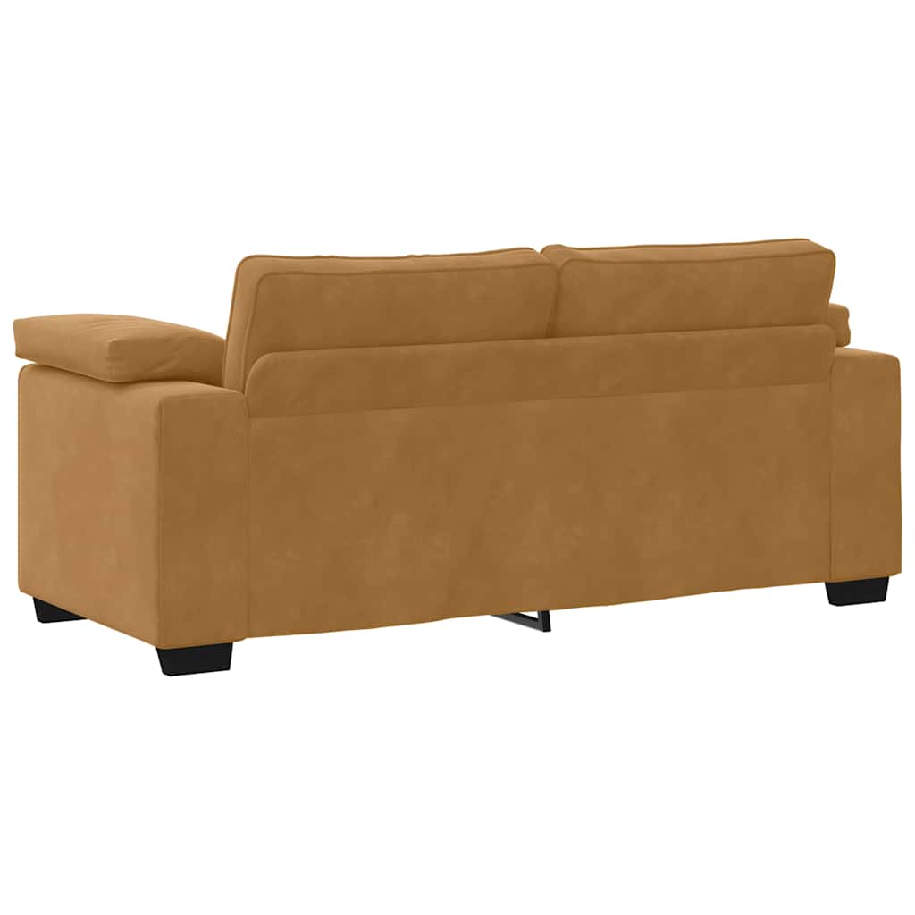 Zweisitzer-Sofa Braun 180x77x82 cm Samt