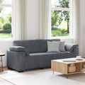 3-Sitzer-Sofa Dunkelgrau 220x77x82 cm Samt