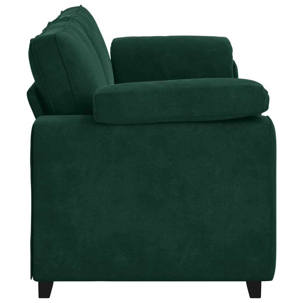 3-Sitzer-Sofa Dunkelgrün 220x77x82 cm Samt