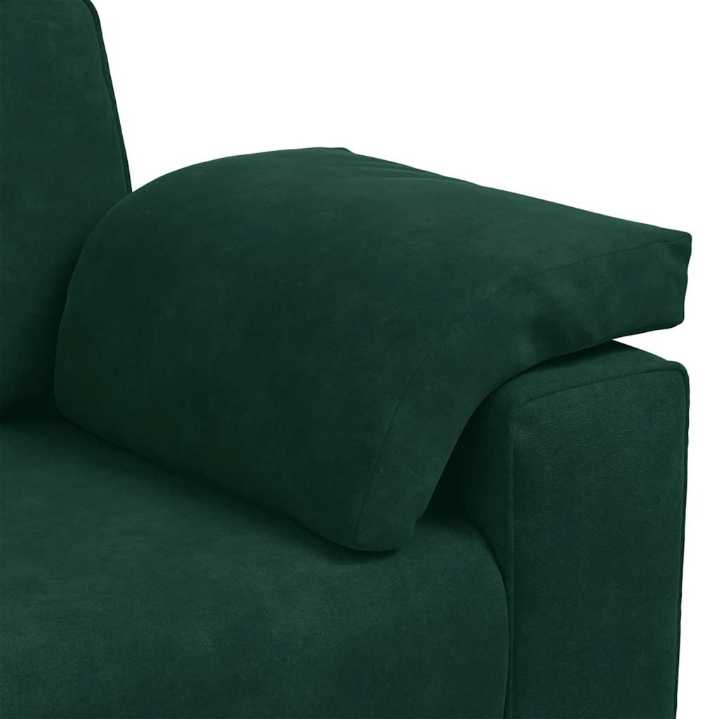 3-Sitzer-Sofa Dunkelgrün 220x77x82 cm Samt