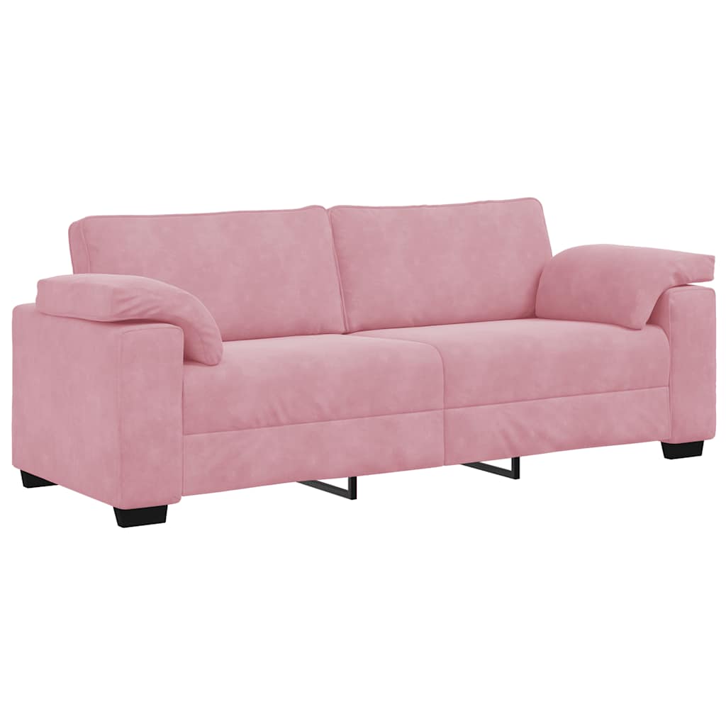 3-Sitzer-Sofa Rosa 220x77x82 cm Samt