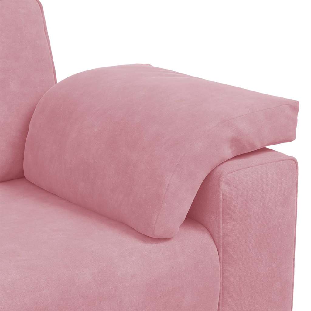 3-Sitzer-Sofa Rosa 220x77x82 cm Samt