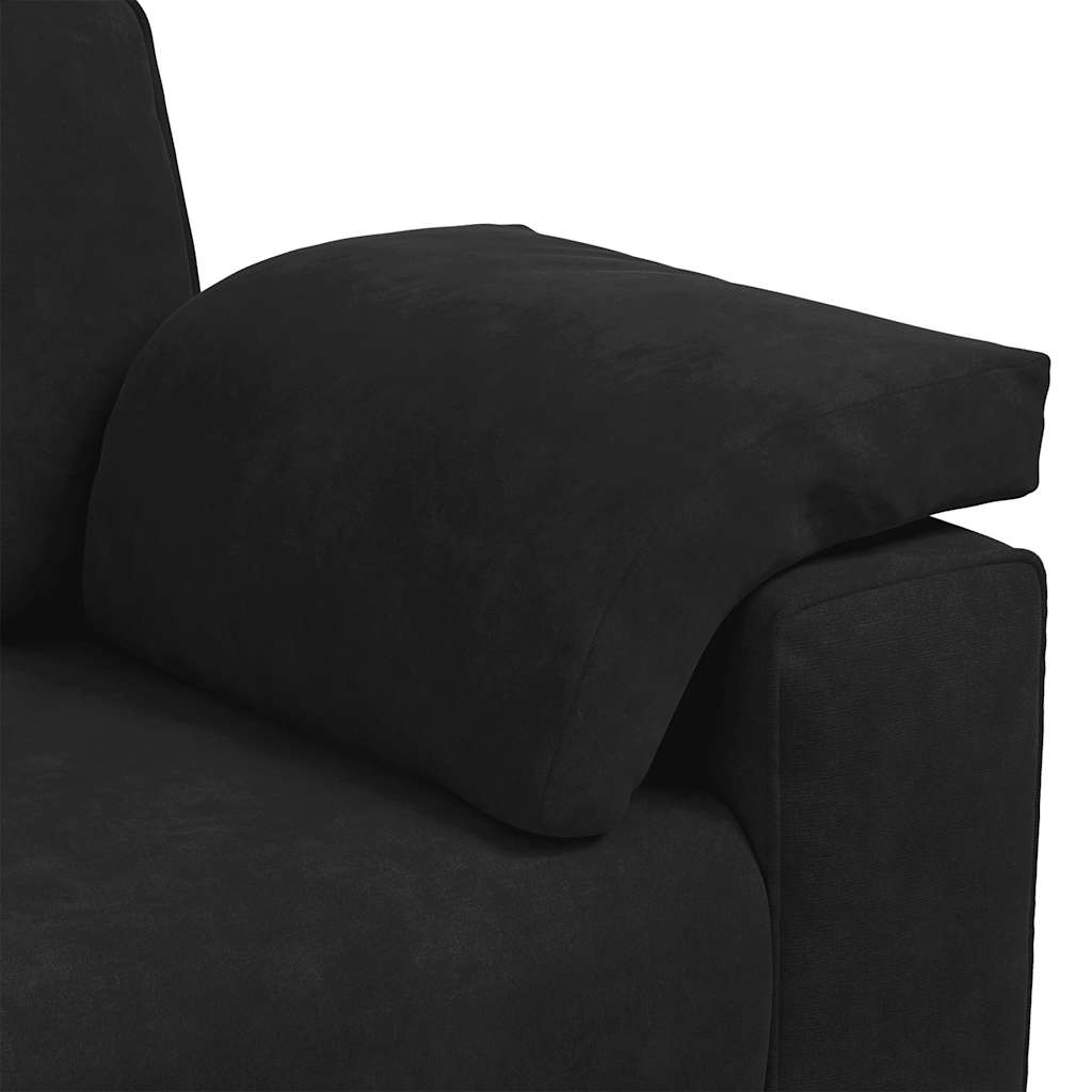 3-Sitzer-Sofa Schwarz 220x77x82 cm Samt