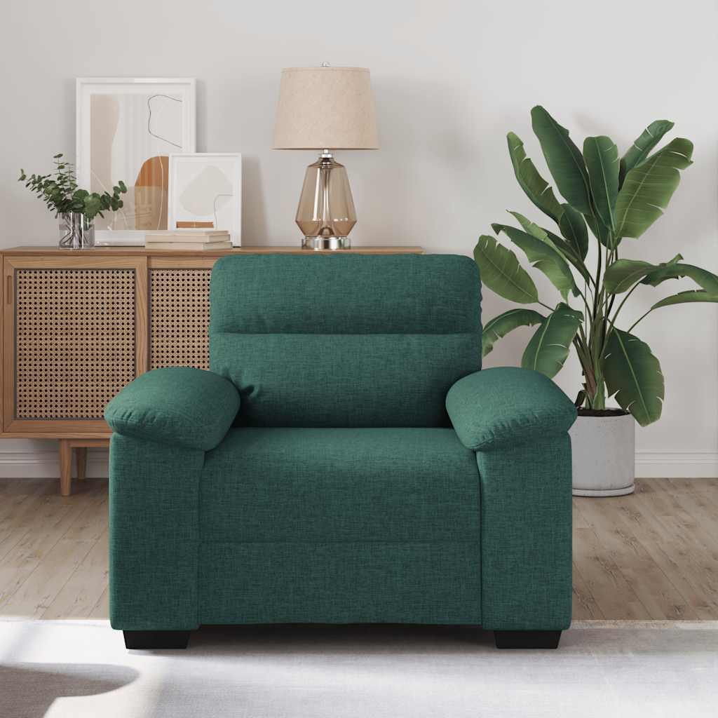 Sessel Dunkelgrün 100x81x84 cm Stoff