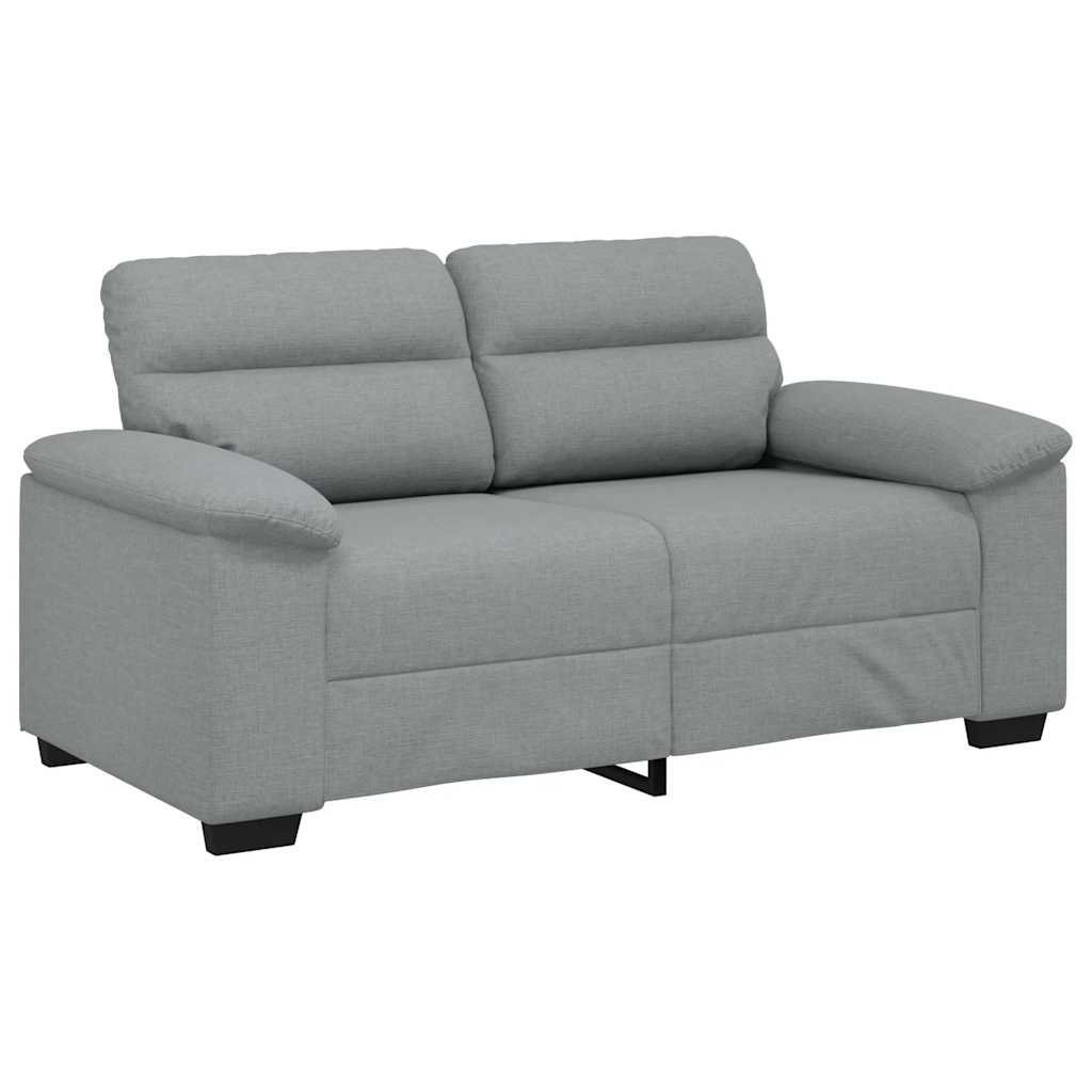 2-Sitzer-Sofa Hellgrau 160x81x84 cm Stoff
