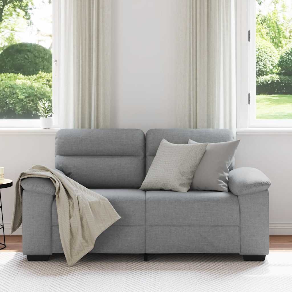2-Sitzer-Sofa Hellgrau 160x81x84 cm Stoff