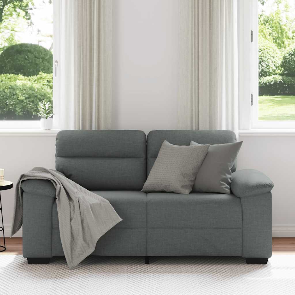2-Sitzer-Sofa Dunkelgrau 160x81x84 cm Stoff