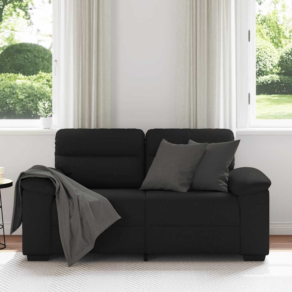 2-Sitzer-Sofa Schwarz 160x81x84 cm Stoff