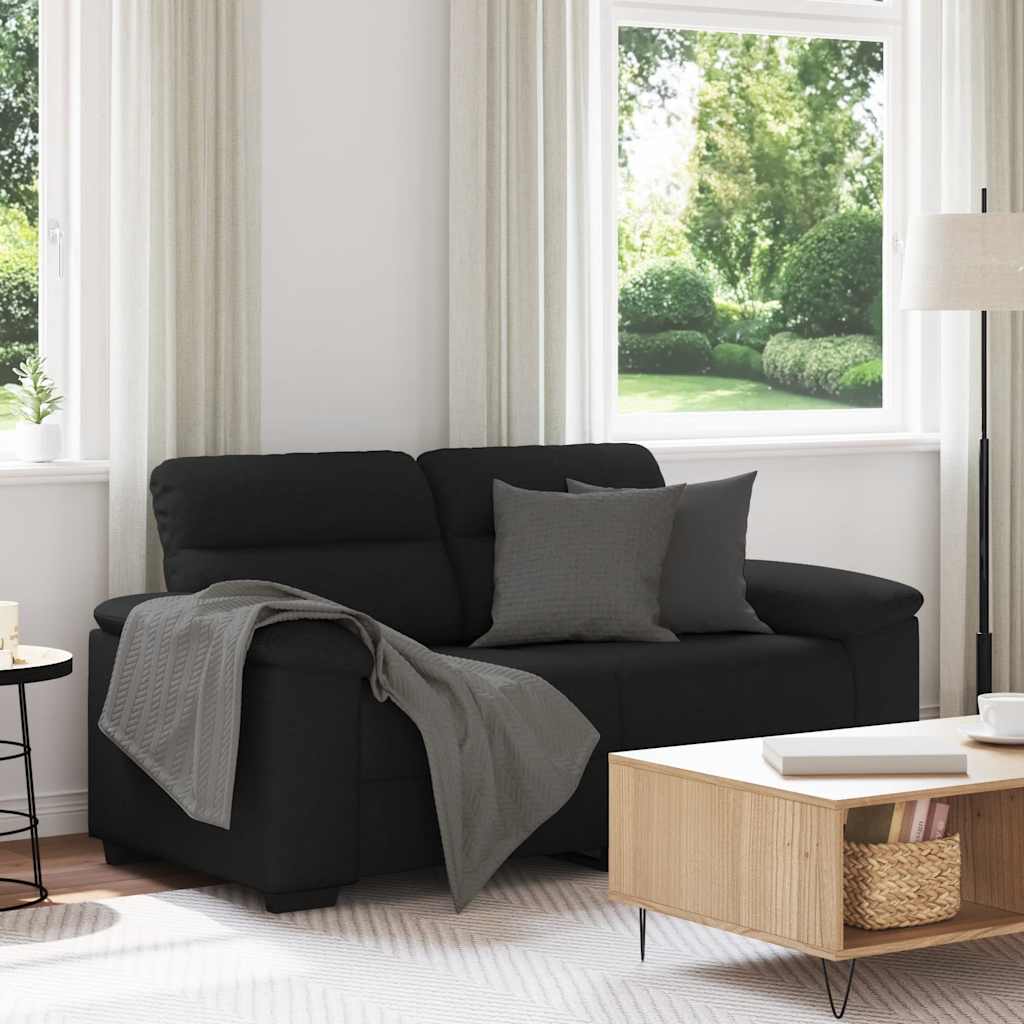 2-Sitzer-Sofa Schwarz 160x81x84 cm Stoff