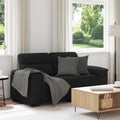 2-Sitzer-Sofa Schwarz 160x81x84 cm Stoff