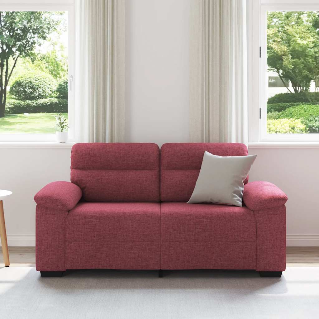 2-Sitzer-Sofa Weinrot 160x81x84 cm Stoff