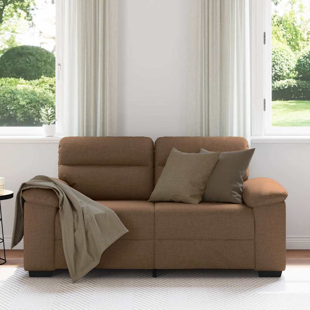 2-Sitzer-Sofa Braun 160x81x84 cm Stoff