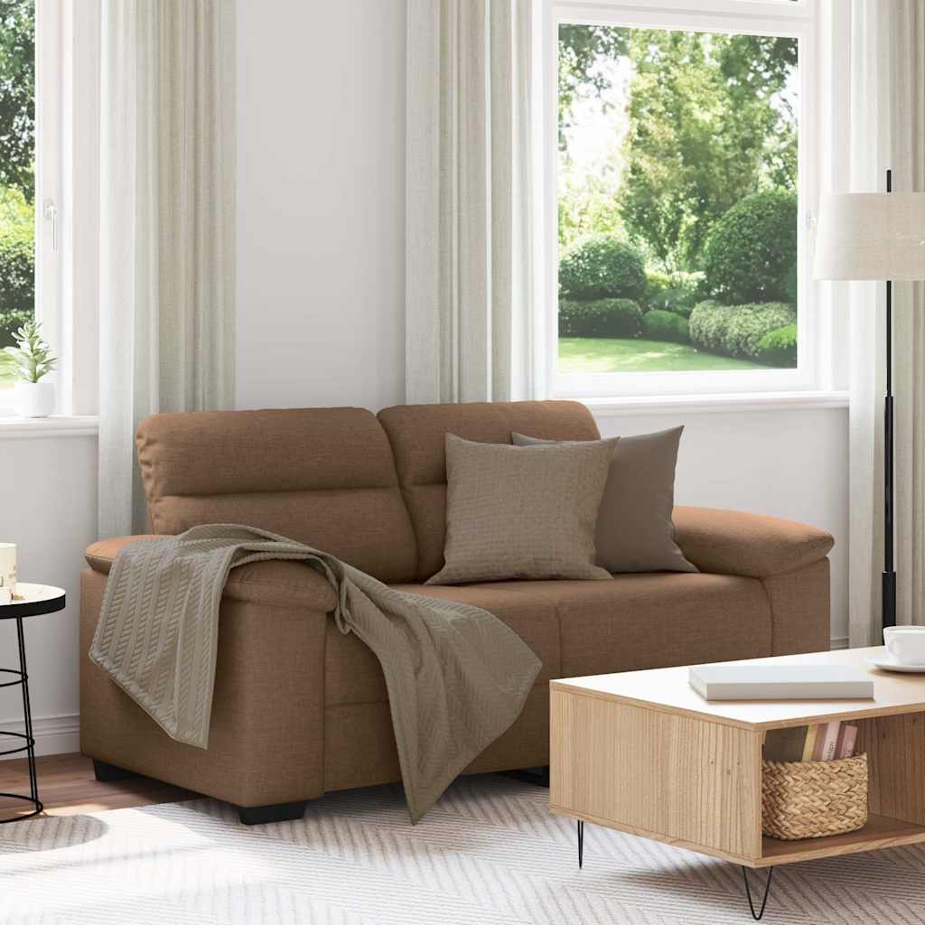 2-Sitzer-Sofa Braun 160x81x84 cm Stoff