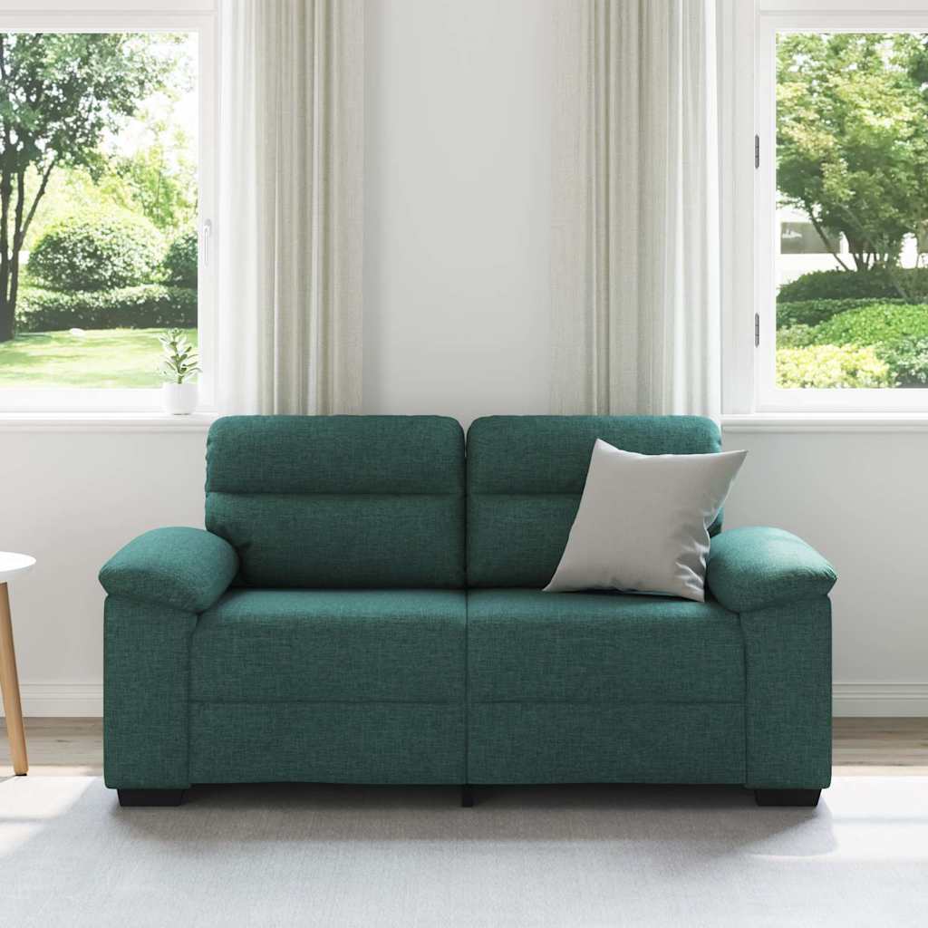 2-Sitzer-Sofa Dunkelgrün 160x81x84 cm Stoff
