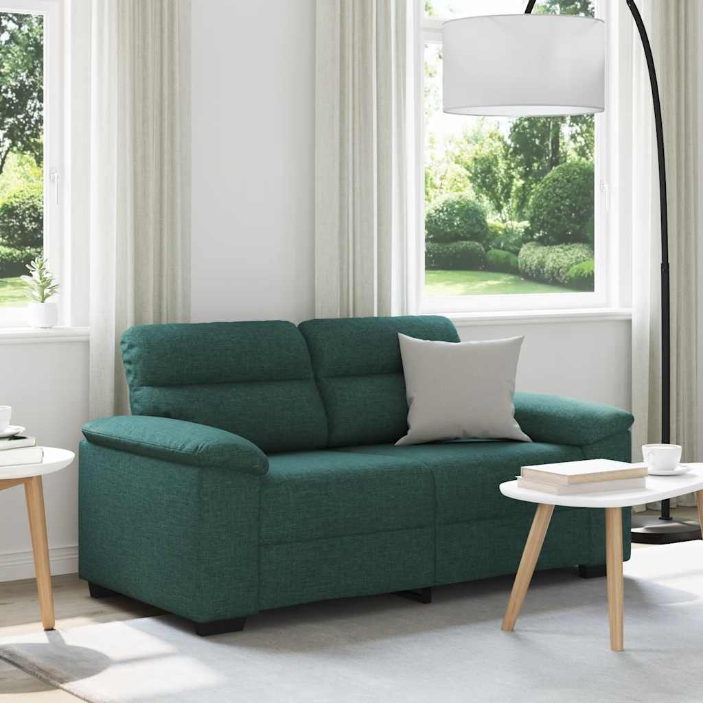 2-Sitzer-Sofa Dunkelgrün 160x81x84 cm Stoff