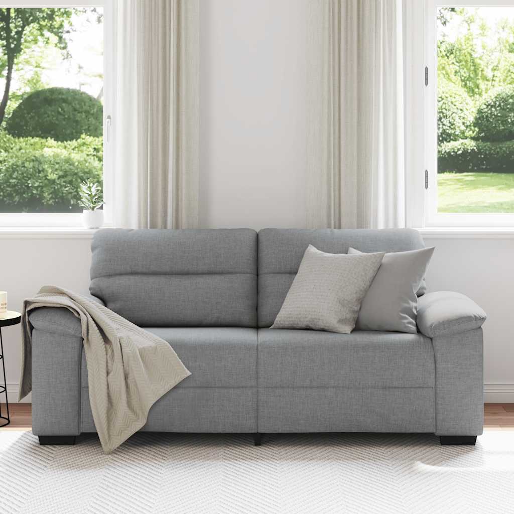 2-Sitzer-Sofa Hellgrau 180x81x84 cm Stoff