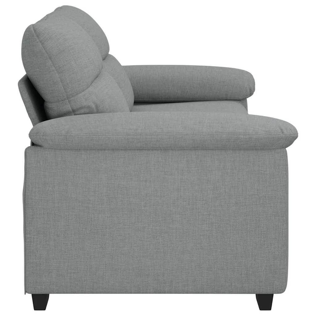 2-Sitzer-Sofa Hellgrau 180x81x84 cm Stoff
