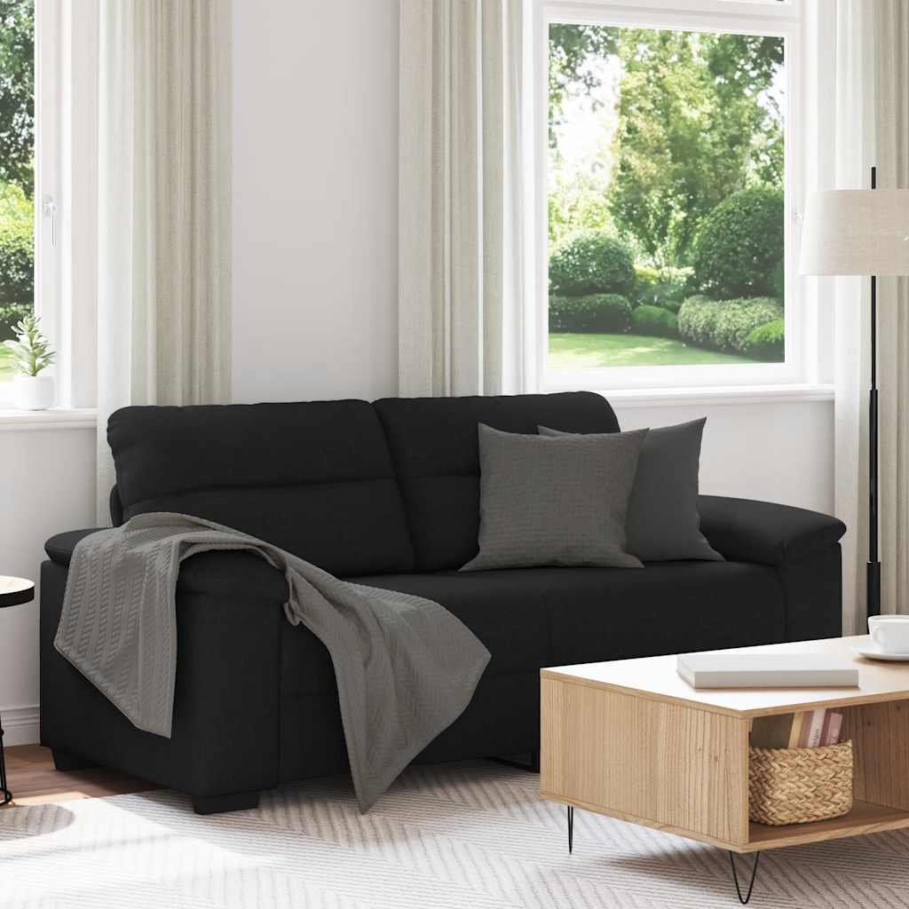 2-Sitzer-Sofa Schwarz 180x81x84 cm Stoff