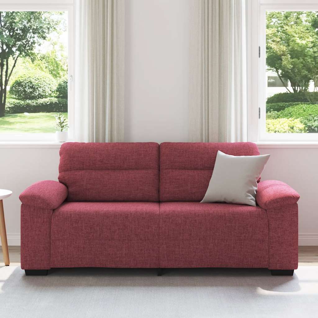 2-Sitzer-Sofa Weinrot 180x81x84 cm Stoff