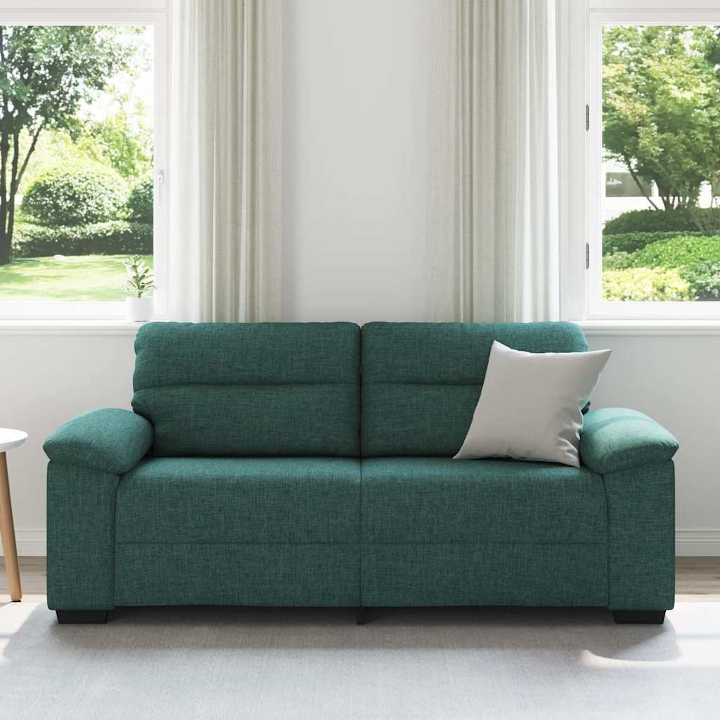 2-Sitzer-Sofa Dunkelgrün 180x81x84 cm Stoff
