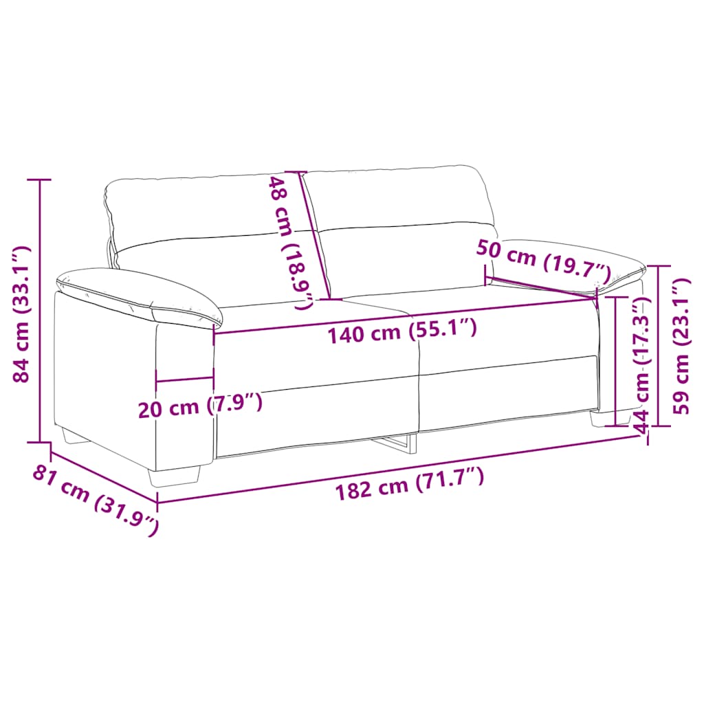 2-Sitzer-Sofa Dunkelgrün 180x81x84 cm Stoff