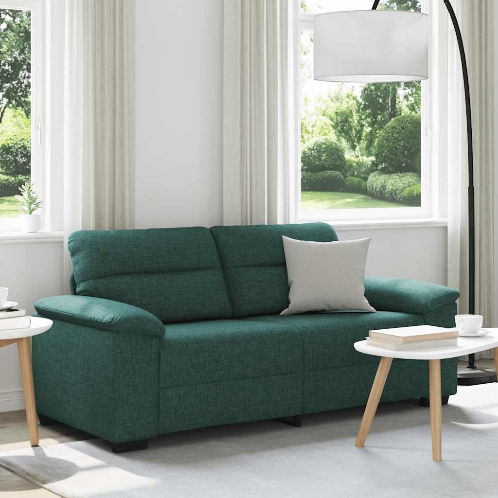 2-Sitzer-Sofa Dunkelgrün 180x81x84 cm Stoff