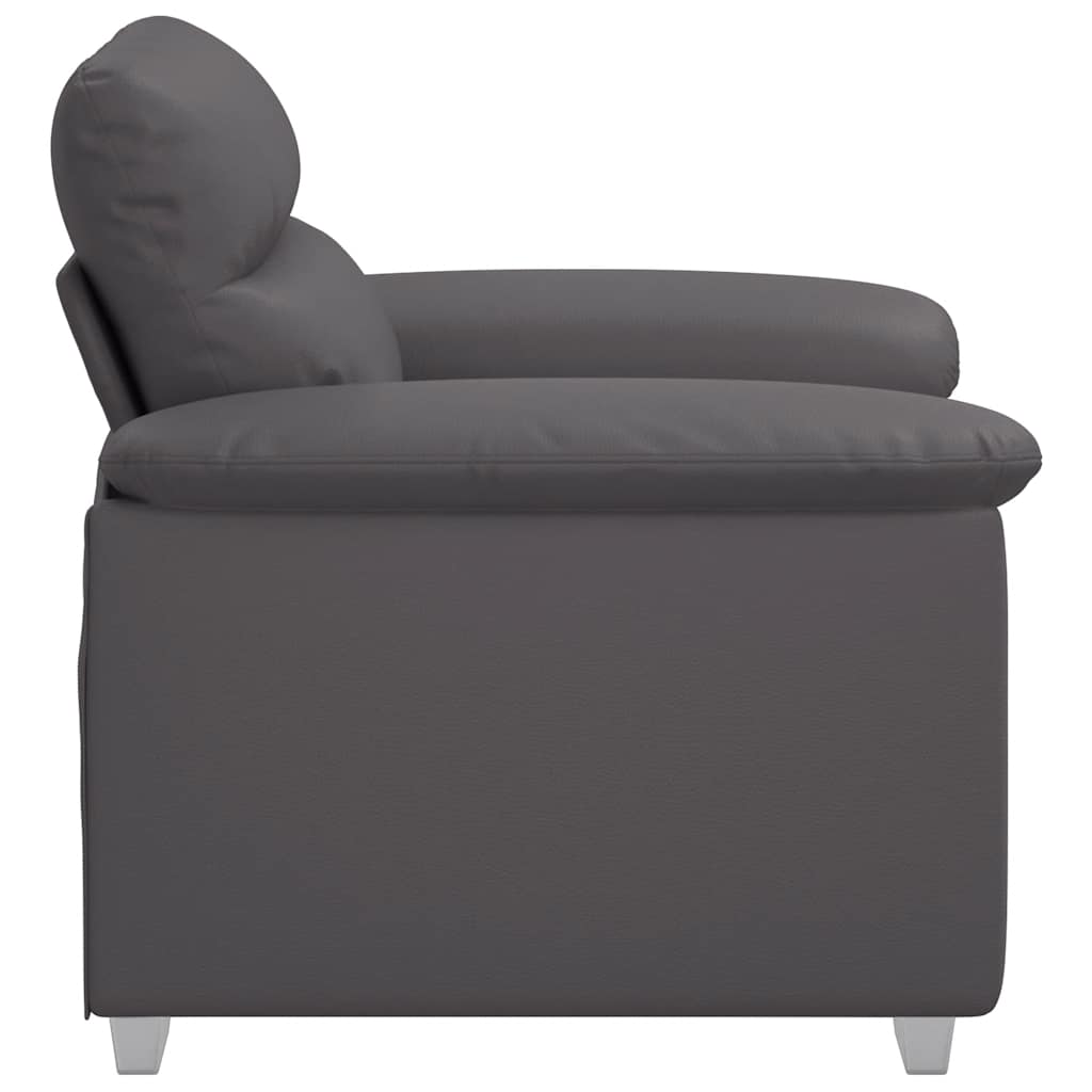 Sessel Grau 100x81x84 cm Kunstleder