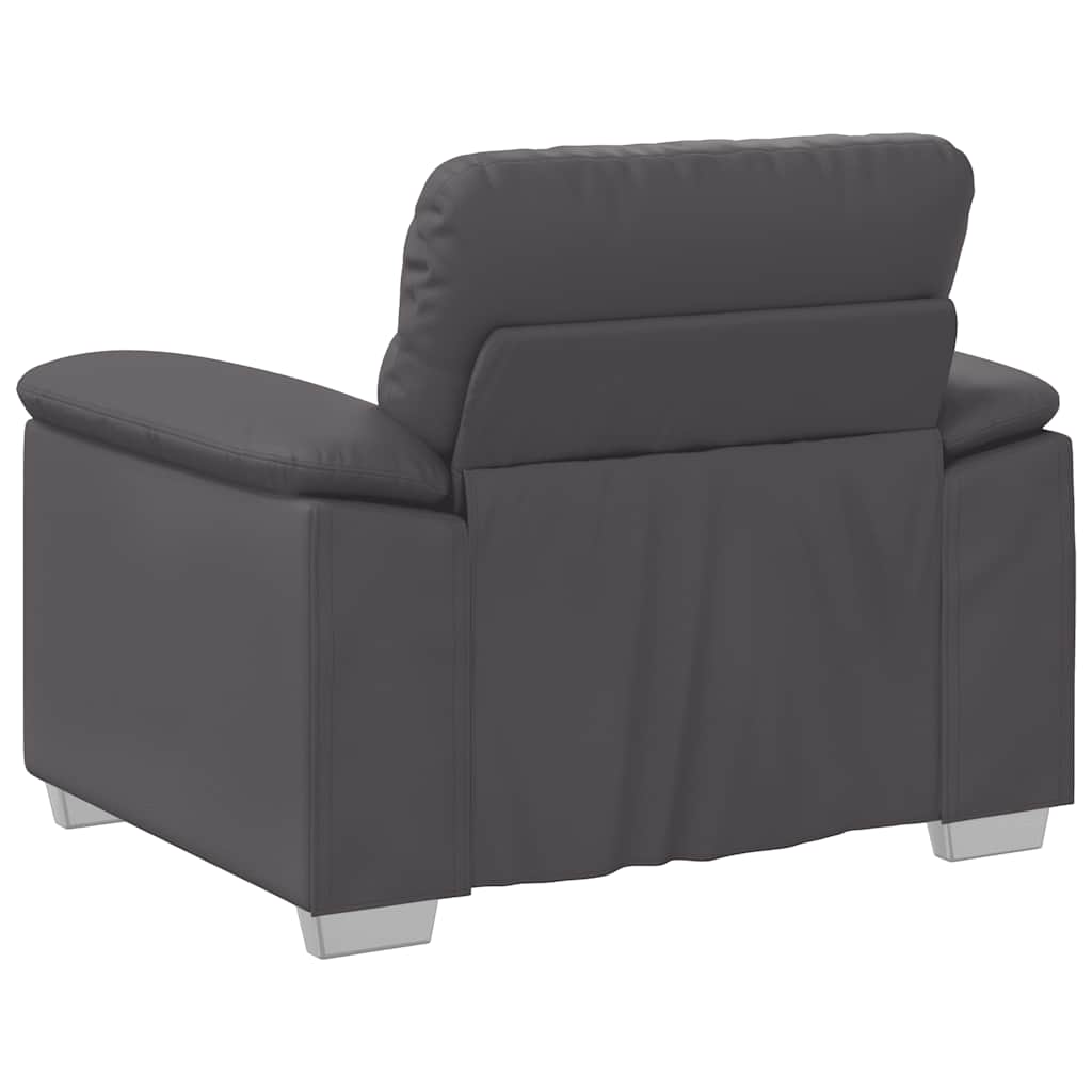 Sessel Grau 100x81x84 cm Kunstleder