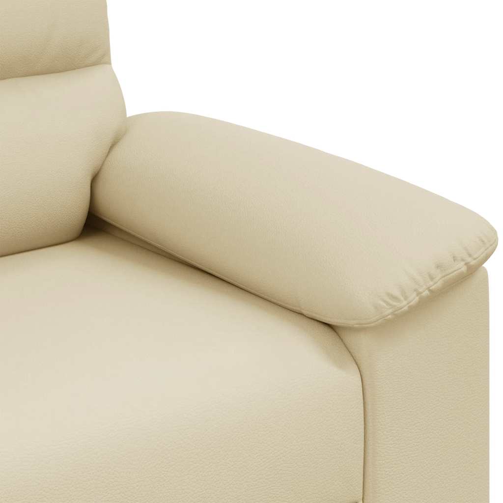 2-Sitzer-Sofa Creme 160x81x84 cm Kunstleder