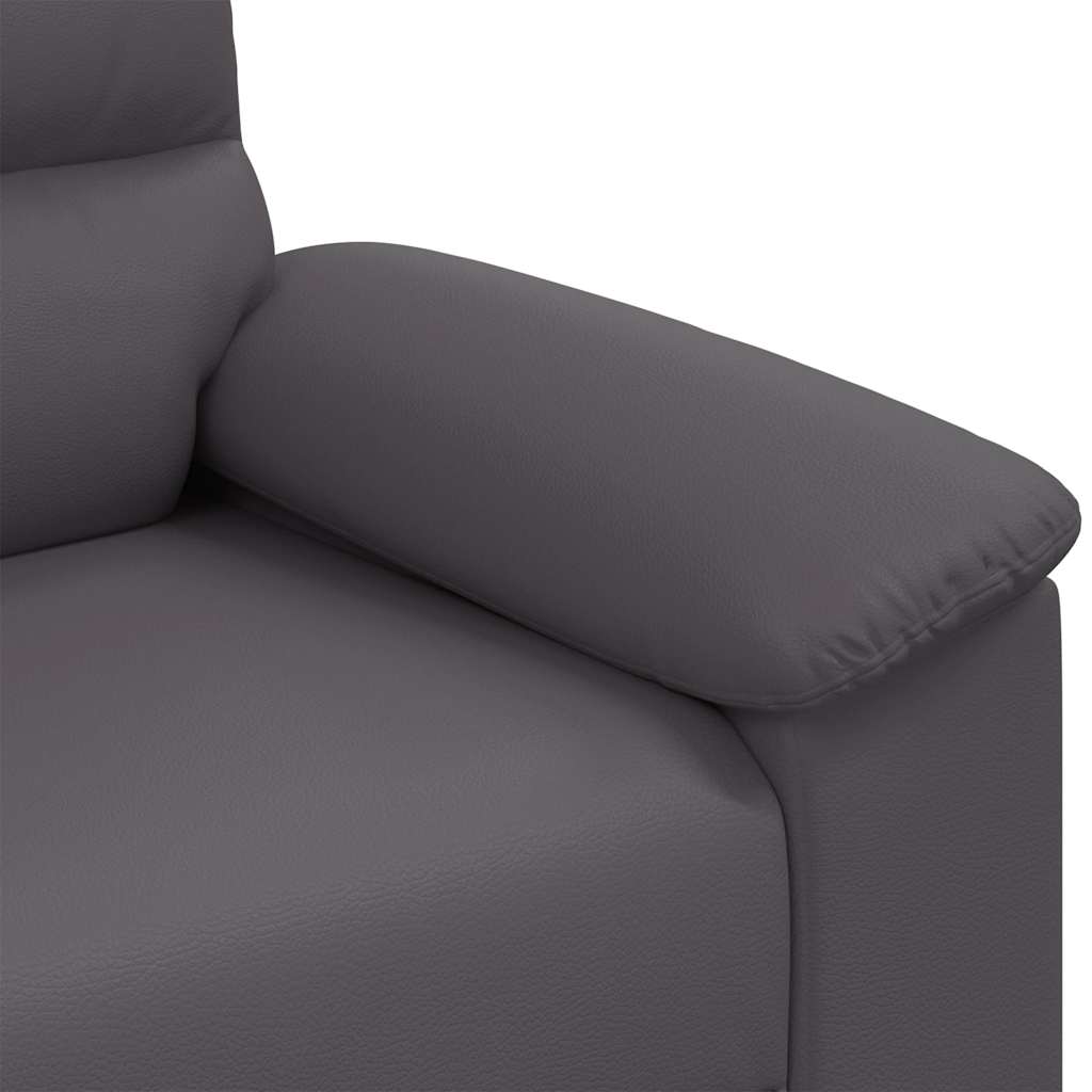 2-Sitzer-Sofa Grau 160x81x84 cm Kunstleder
