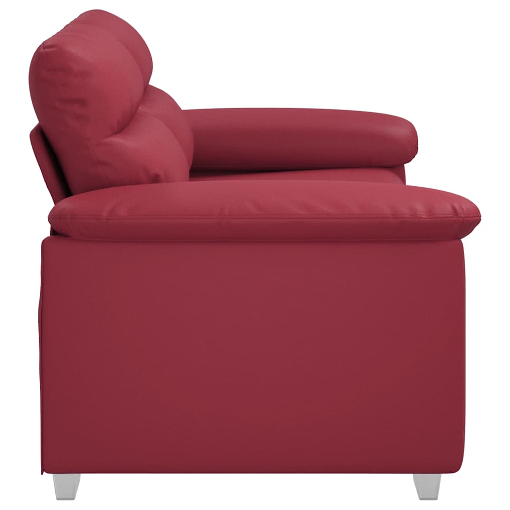2-Sitzer-Sofa Weinrot 160x81x84 cm Kunstleder