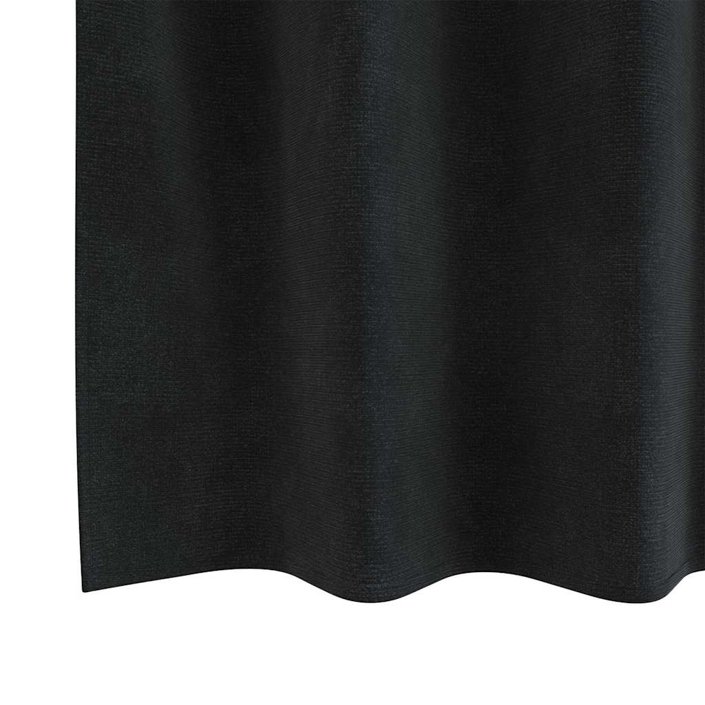 Verdunkelungsvorhänge 2 pcs Schwarz 140 x 175 cm Samt