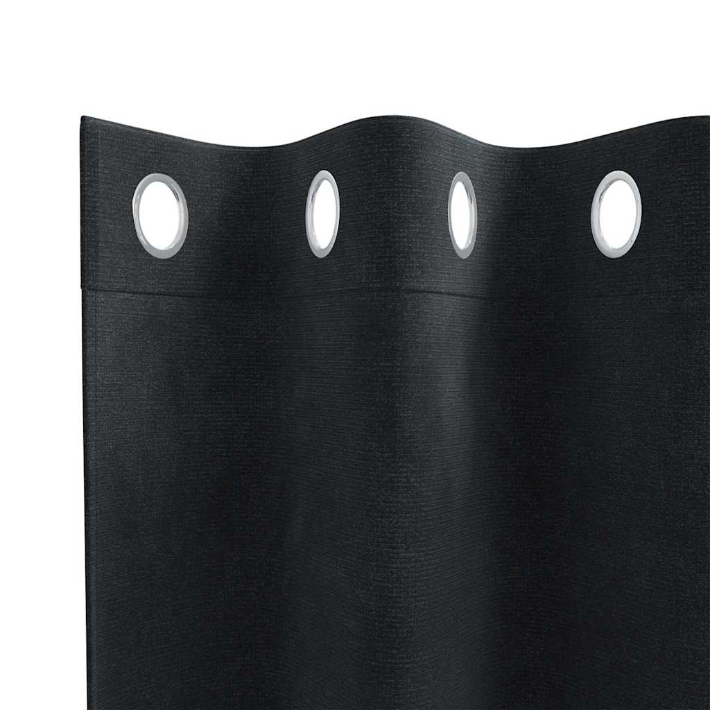 Verdunkelungsvorhänge 2 pcs Schwarz 140 x 260 cm Samt