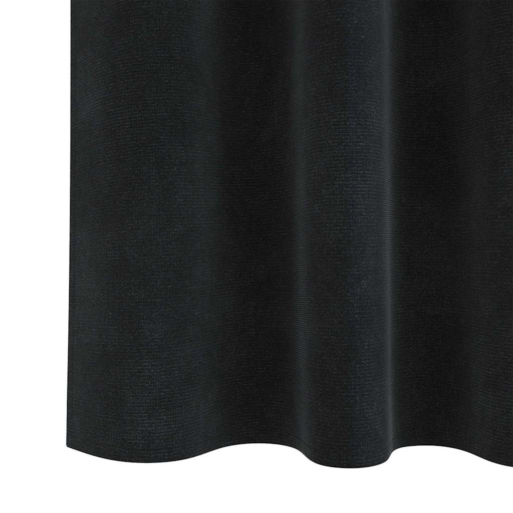 Verdunkelungsvorhänge 2 pcs Schwarz 140 x 260 cm Samt