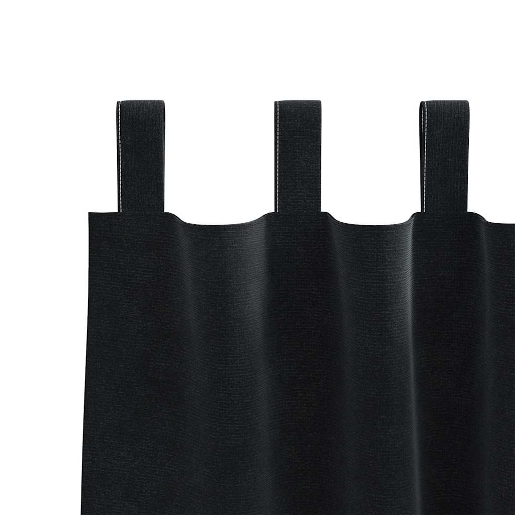 Verdunkelungsvorhänge 2 pcs Schwarz 140 x 225 cm Samt