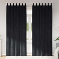 Verdunkelungsvorhänge 2 pcs Schwarz 140 x 225 cm Samt