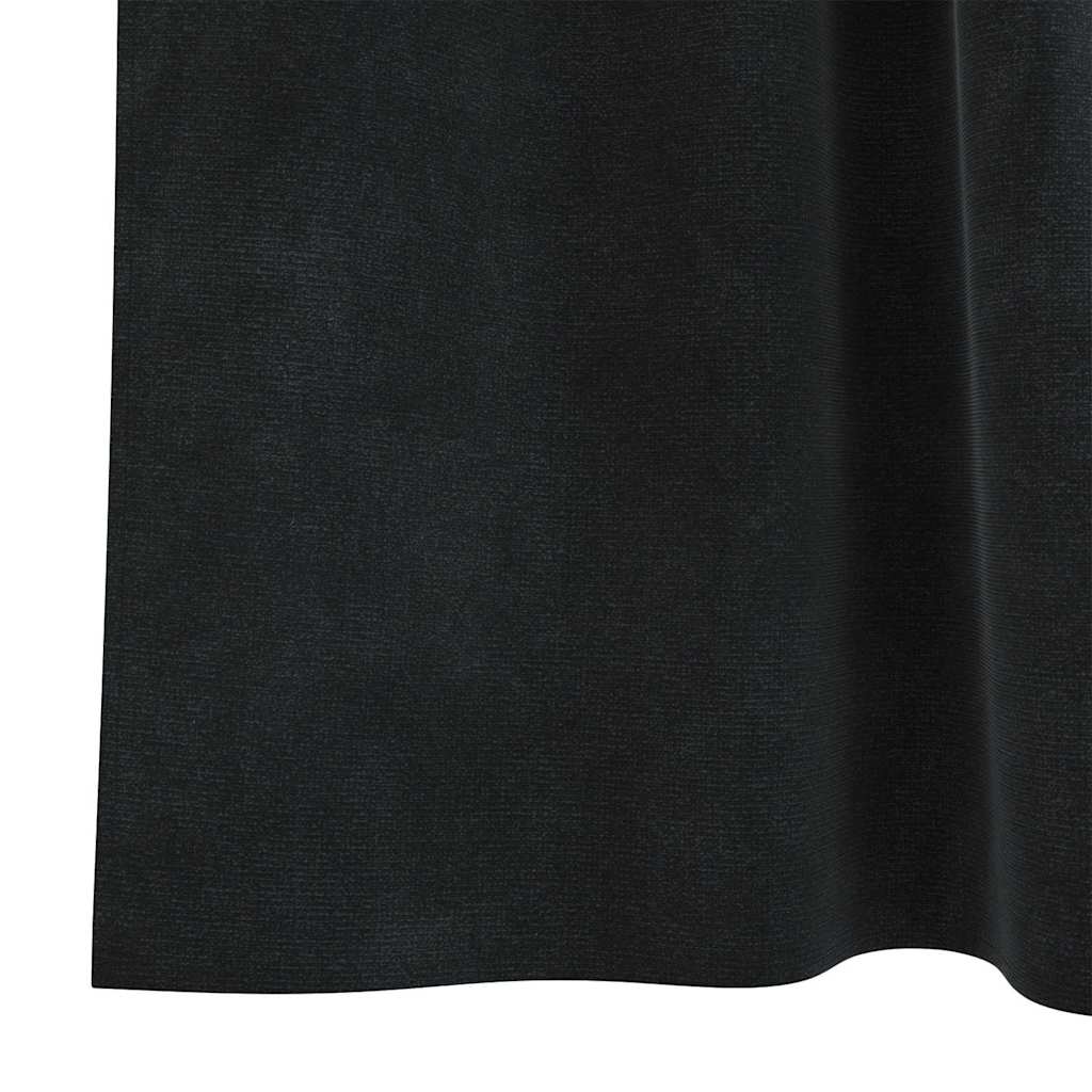 Verdunkelungsvorhänge 2 pcs Schwarz 140 x 260 cm Samt