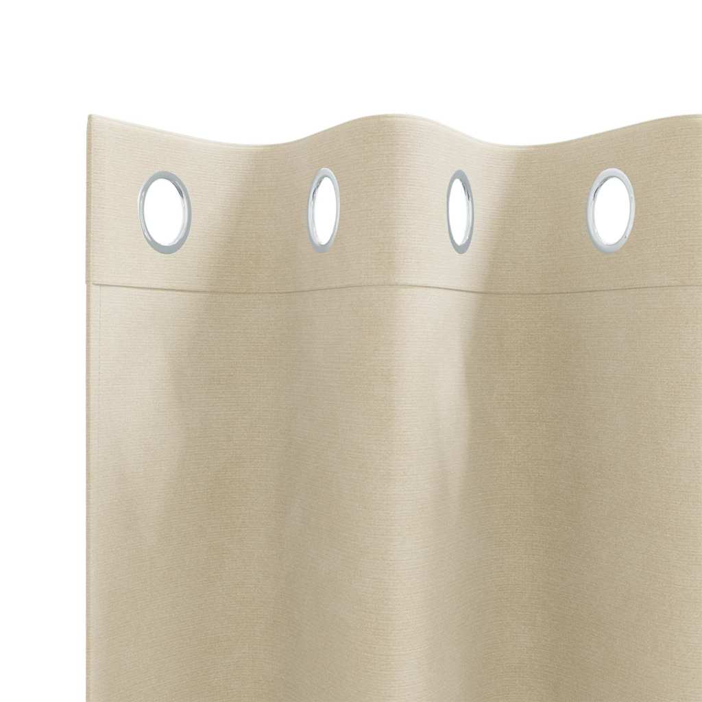 Verdunkelungsvorhänge 2 pcs Creme 140 x 140 cm Samt
